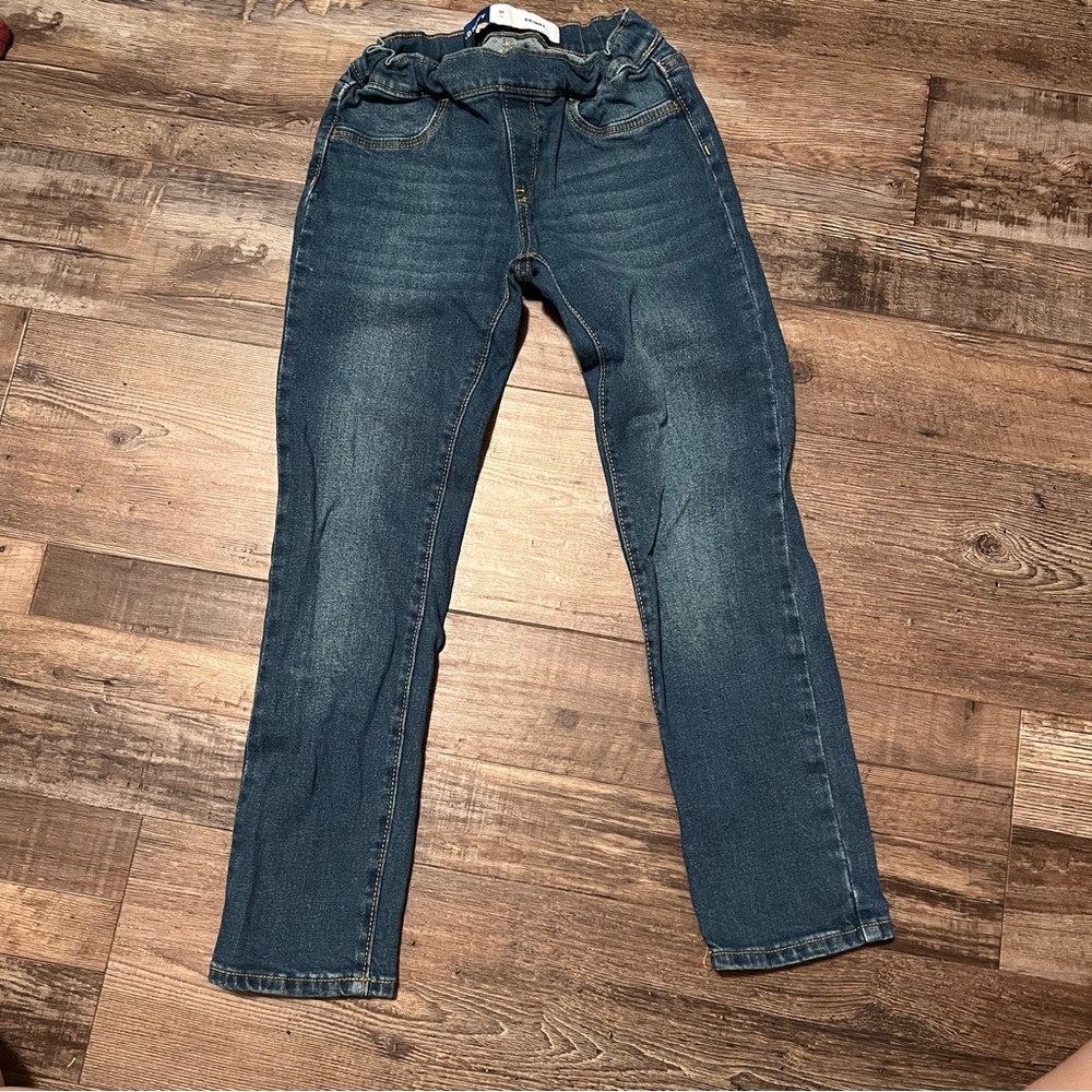 Old Navy Girlss Stylish Skinny Blue Denim Jeans with elastic waistband
